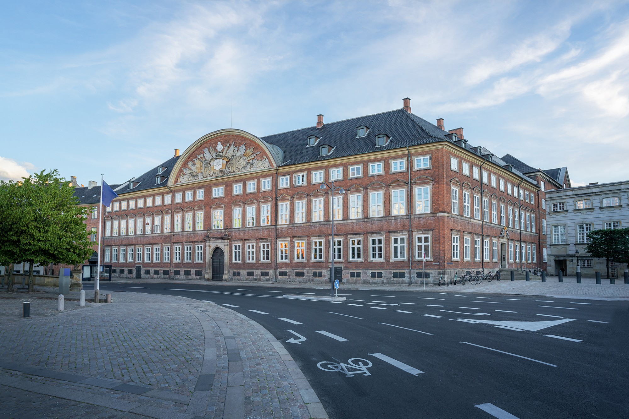 Historic Danish government ministry building in central Copenhagen